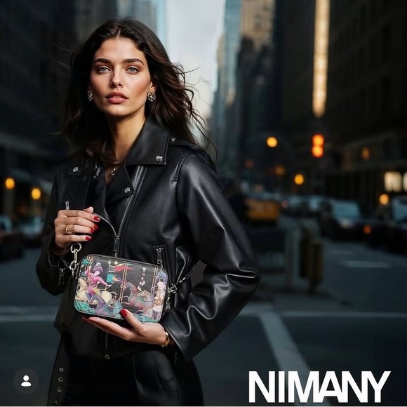 NIMANY Stylish Multicolor Designer Crossbody Bag - NIB - Picture 3 of 11